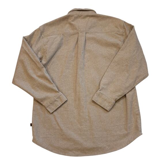Moose Creek Shirt Mens Large Beige Chamois Flannel Button Up Long Sleeve Casual - Picture 2 of 8